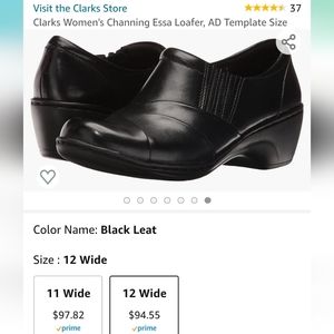 Clarks loafer size 12W
